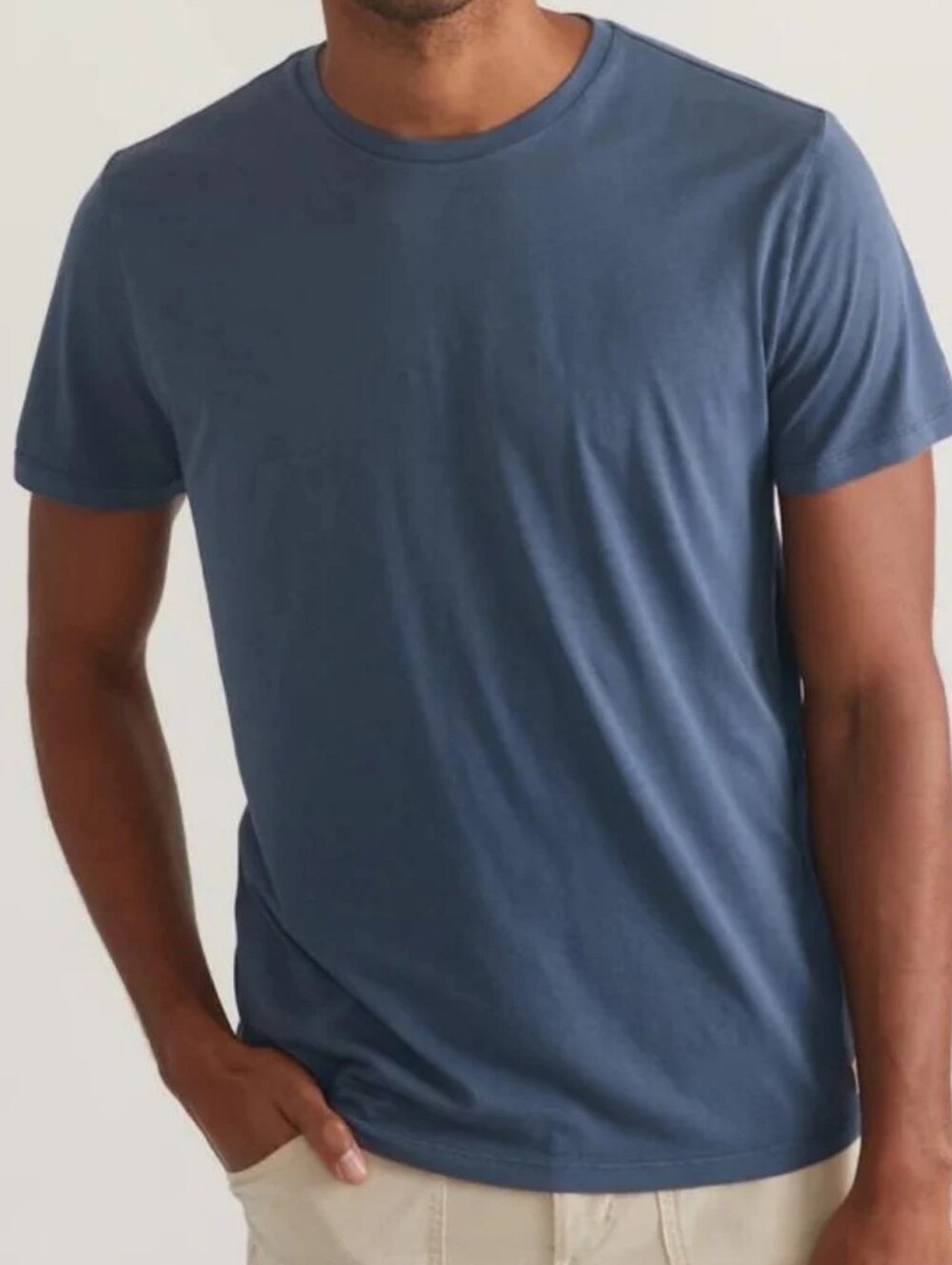 Marine Layer Men’s Blue Crewneck T-Shirt M/L Soft Cotton Casual Tee Signature